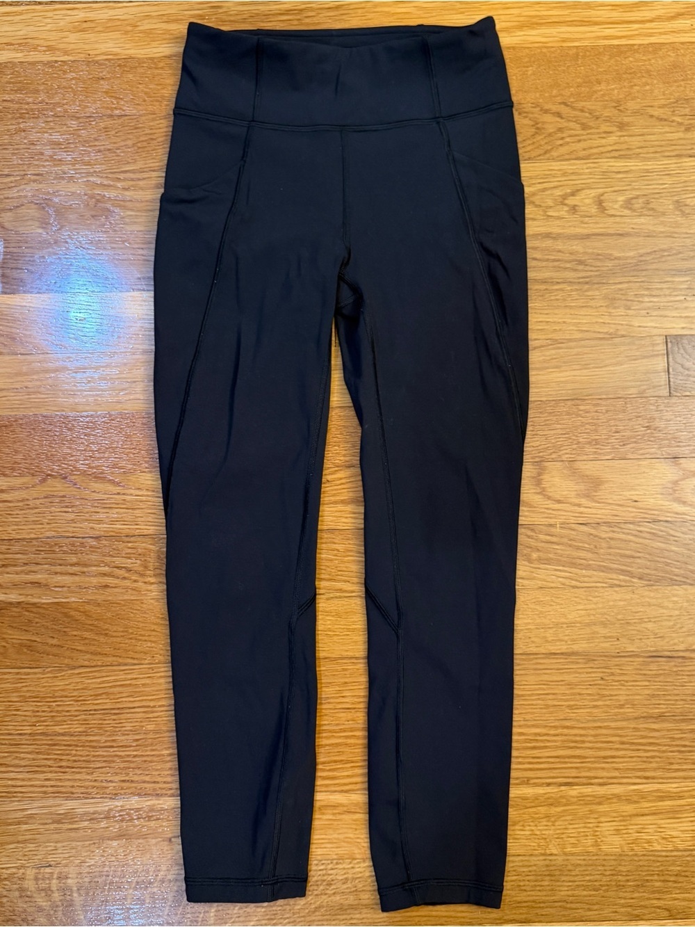Lululemon Time To Sweat Crop *23" Black - Size 4 Pockets Leggings